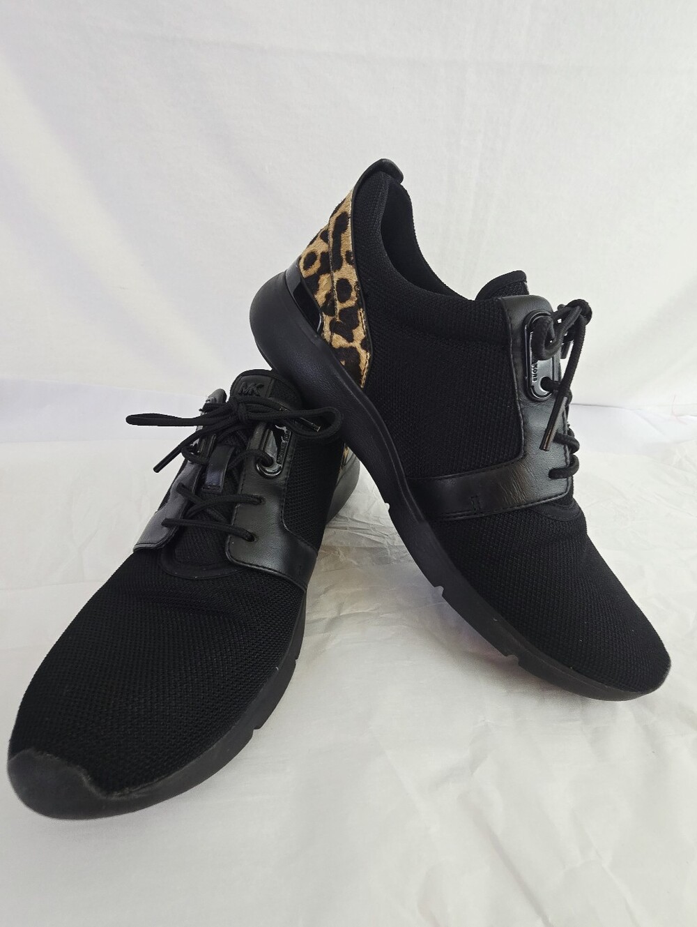 🐆 Michael Kors Calf Hair Leopard Animal Print Sneakers Ex Con sz 8.5 supportive